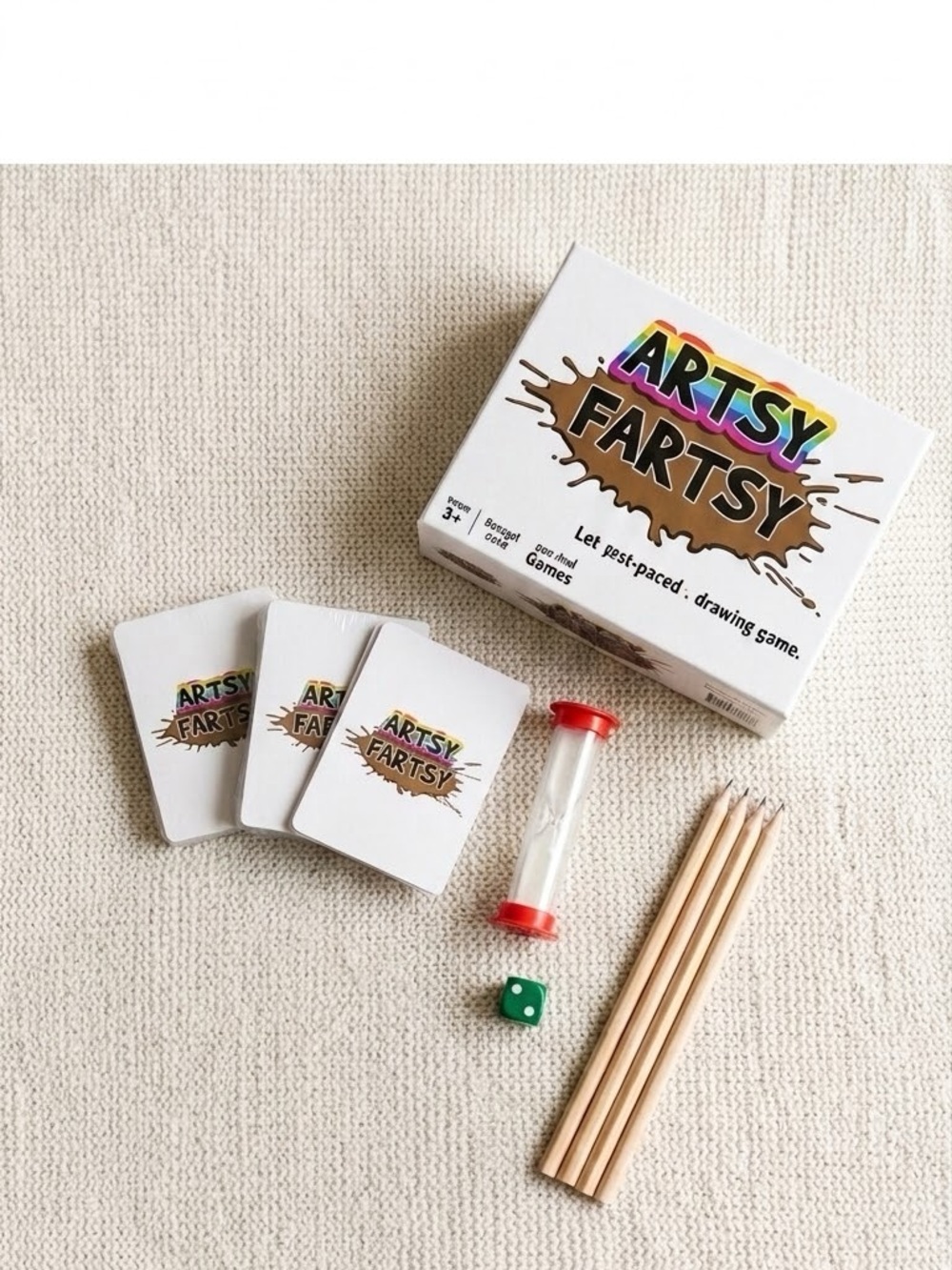 TwoPointOh Games ArtsyFartsy Board Game Complete Family Party Drawing Game